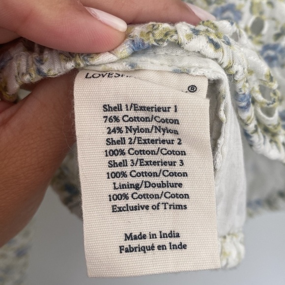 LoveShackFancy Dorabella Lace-Trimmed Floral Top - Picture 10 of 10